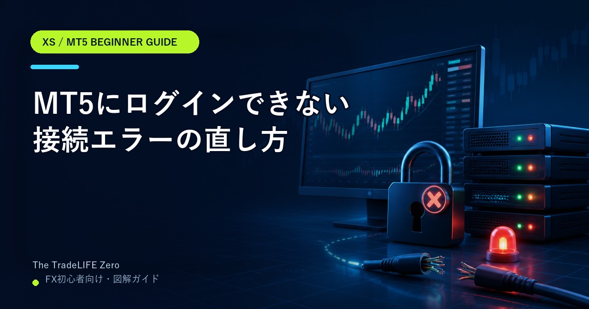 XSのMT5にログインできない|無効な口座・接続なしの直し方