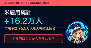 2026年8月米雇用統計は16.2万人|予想上振れでドル円はどうなる?